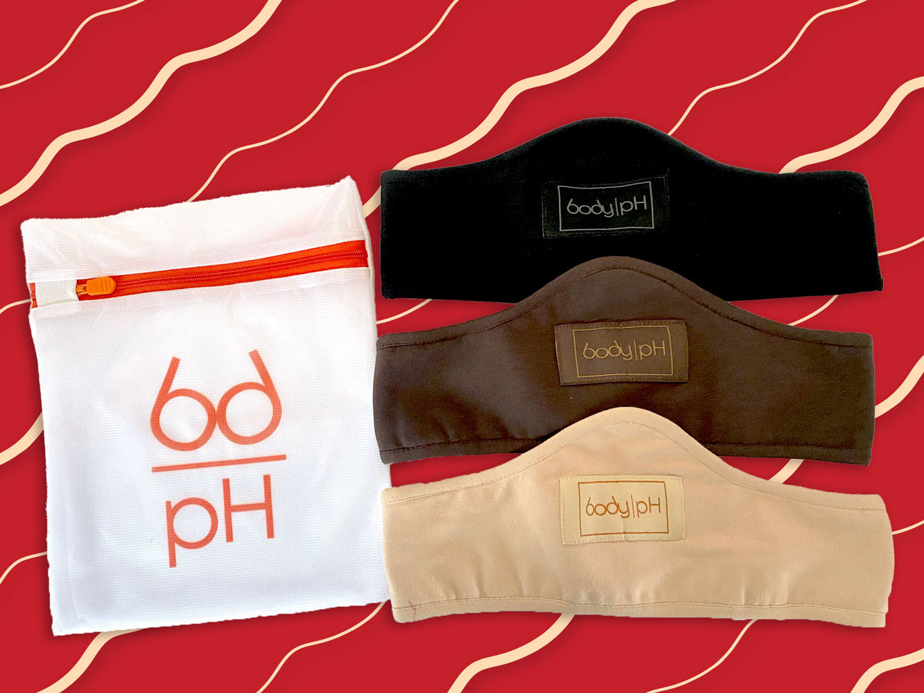 The Sweat Proof Deluxe Kit contains three bra liners and comes with a body pH laundry wash bag